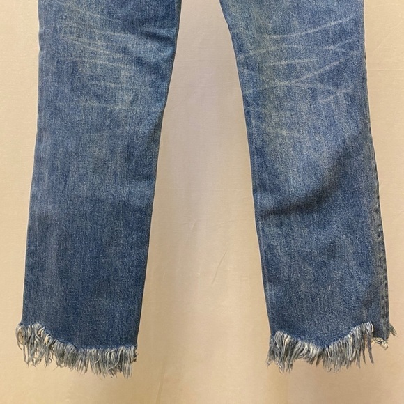 DL1961 Size 28 (6) Mara Straight Ankle Jeans Mid Rise Frayed Hems Womens Stretch - Picture 8 of 16